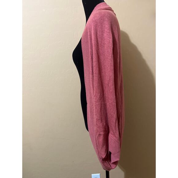 Pure Jill Womens Merino Wool Cocoon Cardigan One Size Pink Layers Lightweight - Picture 4 of 6